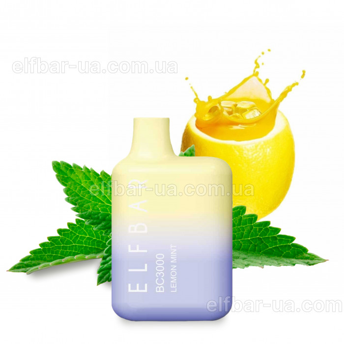 Elf bar BC3000 5% Lemon Mint (лимон мята) Original - ELF BAR BC3000